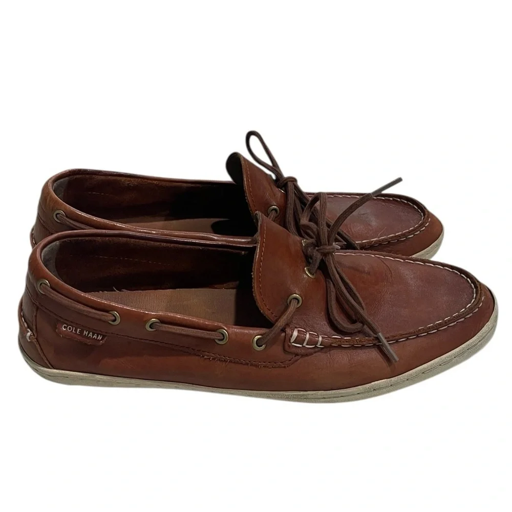 Cole Haan Men’s Road Trip Weekender Boat Dock Shoe Loafers SZ 12 Cognac Brown